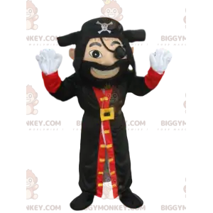 Στολή μασκότ Pirate BIGGYMONKEY™ με μεγάλο παλτό και ωραίο