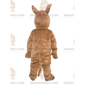 Costume de mascotte BIGGYMONKEY™ de chien marron avec un long