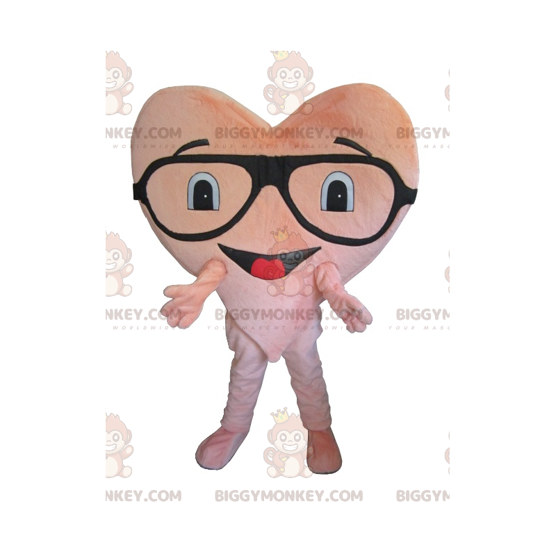 Kostým maskota obřího růžového srdce BIGGYMONKEY™ –