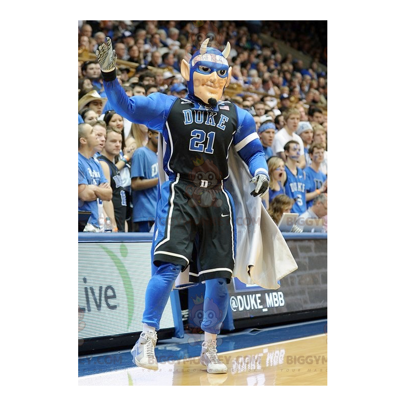 Στολή μασκότ Superhero Sportsman BIGGYMONKEY™ με κέρατα - Μασκότ υπερήρωα - BIGGYMONKEY_01741 - BiggyMonkey.com