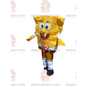 BIGGYMONKEY™ mascottekostuum van Spongebob, de gelukkigste