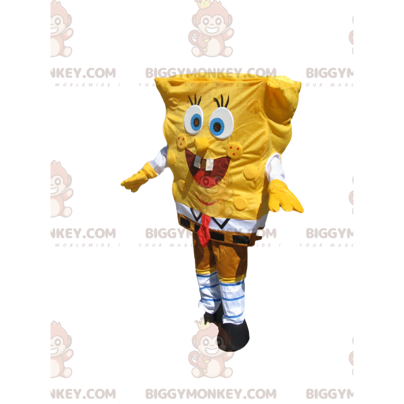 BIGGYMONKEY™ mascot costume of Spongebob, the happiest sponge –