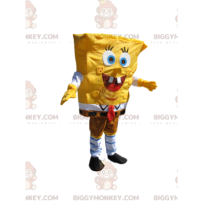 BIGGYMONKEY™ mascot costume of Spongebob, the happiest sponge –