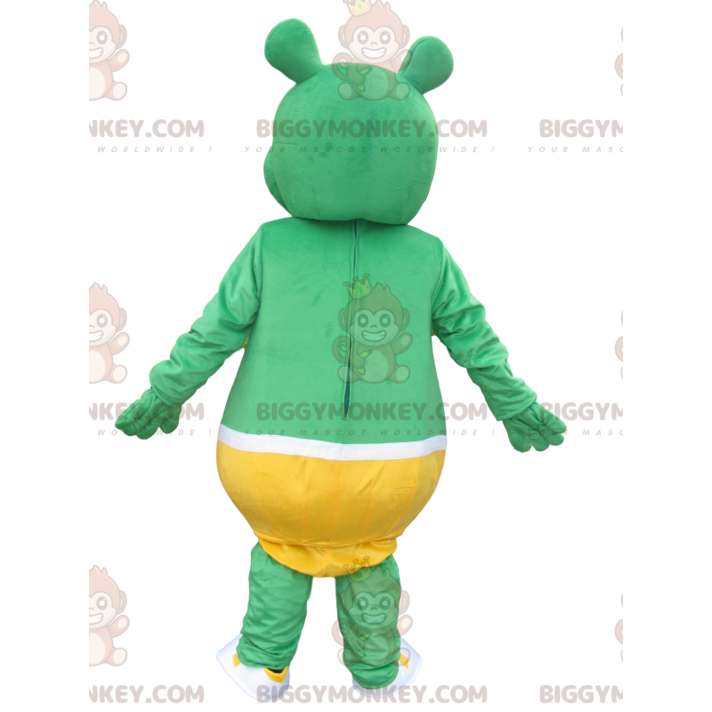 Traje de mascote BIGGYMONKEY™ ursinho verde com cueca canguru Traje de mascote BIGGYMONKEY™ ursinho verde com cueca canguru