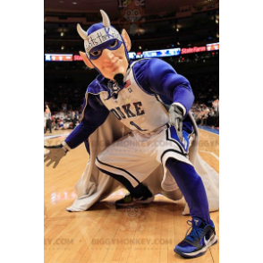 Superhelte Sportsmand BIGGYMONKEY™ maskotkostume med horn -