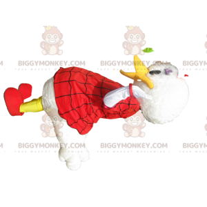 Στολή μασκότ Daisy BIGGYMONKEY™ με κόκκινο αποκριάτικο φόρεμα - Μασκότ διάσημων χαρακτήρων - BiggyMonkey.com
