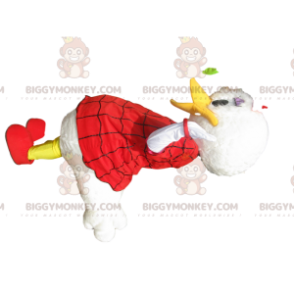 Kostým maskota Daisy BIGGYMONKEY™ s červenými halloweenskými