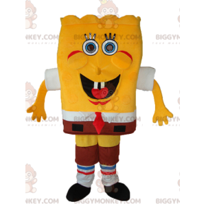 BIGGYMONKEY™ Maskottchenkostüm SpongeBob, der lustige gelbe