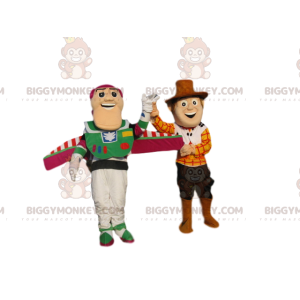 Toy Story Buzz Lightyear och Woodie BIGGYMONKEY™ Mascot Costume