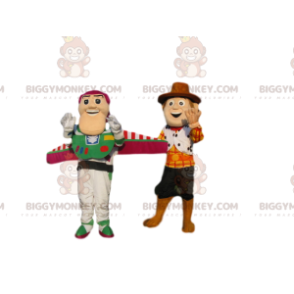 Toy Story Buzz Lightyear and Woodie BIGGYMONKEY™ Mascot Costume