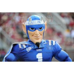 Kostým maskota superhrdiny BIGGYMONKEY™ s rohy – Biggymonkey.com