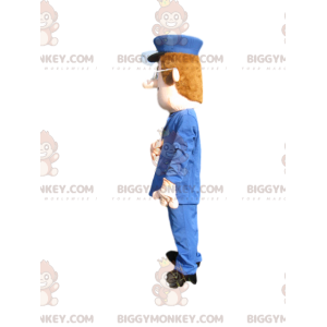 Στολή μασκότ Snowman BIGGYMONKEY™ με μπλε κοστούμι και καπέλο - Αρσενικές μασκότ - BIGGYMONKEY_014349 - BiggyMonkey.com
