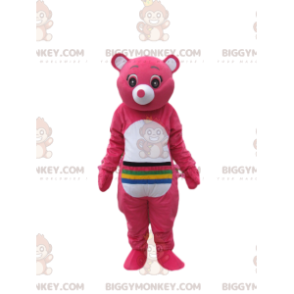 Costume de mascotte BIGGYMONKEY™ de bisounours fushia avec des