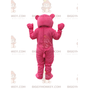 BIGGYMONKEY™ mascot costume of fuchsia care bears with lines on