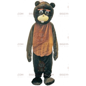 Sjovt kæmpe brun og sort bjørn BIGGYMONKEY™ maskotkostume -