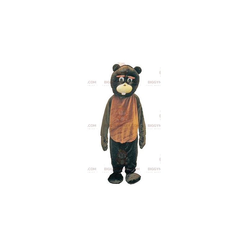Hauska jättiläisruskean ja mustan karhun BIGGYMONKEY™ maskottiasu - Karhun maskotti - BIGGYMONKEY_01744 - BiggyMonkey.com
