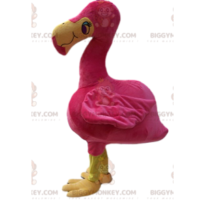 Flamingo Mascot Costume BIGGYMONKEY™ with Pretty Blue Eyes -