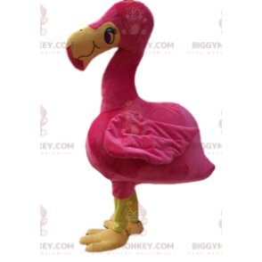 Flamingo Mascot Costume BIGGYMONKEY™ with Pretty Blue Eyes -