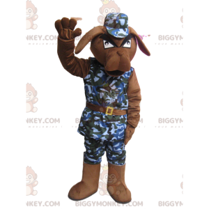 Wütender brauner Hund BIGGYMONKEY™ Maskottchen-Kostüm mit