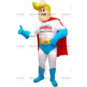 Muscle Blonde Superhero BIGGYMONKEY™ Mascot Costume -