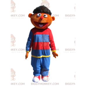 Kostým maskota BIGGYMONKEY™ Velmi zábavný hnědý muž s barevným oblečením - Pánské maskoti - BIGGYMONKEY_014373 - BiggyMonkey.com
