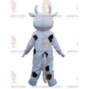 Disfraz de mascota de vaca BIGGYMONKEY™ en blanco y negro.
