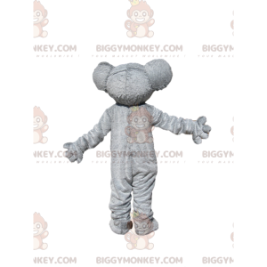 Kostium maskotki BIGGYMONKEY™ szaro-biała koala ze wspaniałym
