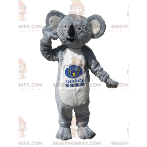 BIGGYMONKEY™ Mascot Costume Gray and White Koala with Gorgeous