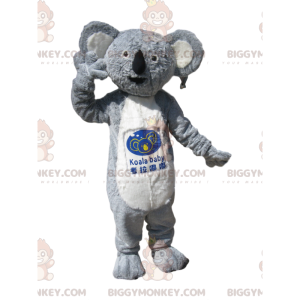 BIGGYMONKEY™ Mascot Costume Gray and White Koala with Gorgeous