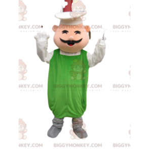 Chef-kok BIGGYMONKEY™ mascottekostuum met hoed en snor - Menselijke mascottes - BIGGYMONKEY_014384 - BiggyMonkey.com