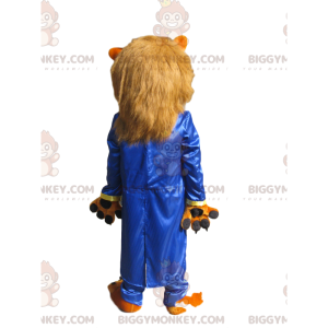 BIGGYMONKEY™ Mascot Costume Fierce Lion with Black Horns -