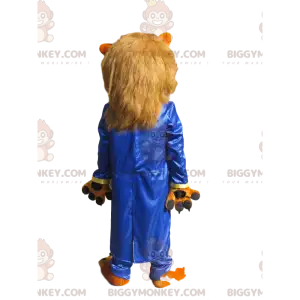 Kostým maskota BIGGYMONKEY™ Divoký lev s černými rohy –