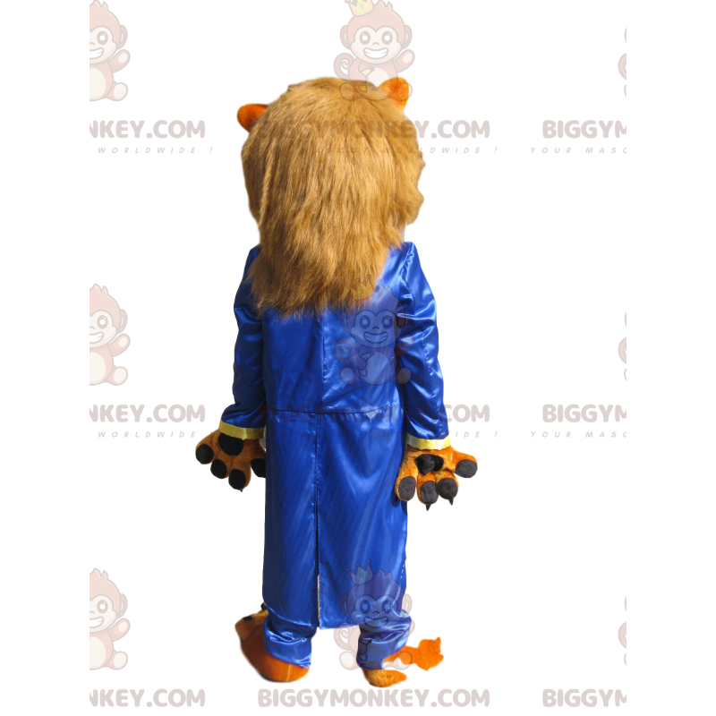 BIGGYMONKEY™ Maskotdräkt Fierce Lion med svarta horn - Lion maskot - BIGGYMONKEY_014385 - BiggyMonkey.com