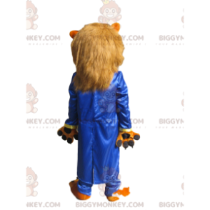 BIGGYMONKEY™ Mascot Costume Fierce Lion with Black Horns –