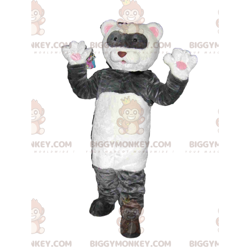 Affectionate white and gray bear BIGGYMONKEY™ mascot costume. Affectionate white and gray bear BIGGYMONKEY™ mascot costume.