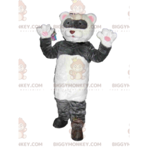 Milující kostým maskota bílého a šedého medvěda BIGGYMONKEY™. kostým medvěda - Maskot medvěda - BiggyMonkey.com