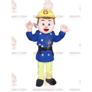 Pelastustyöntekijän BIGGYMONKEY™ maskottiasu keltaisella