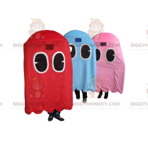 BIGGYMONKEY™-mascottekostuumtrio van de geesten van Pacman, het