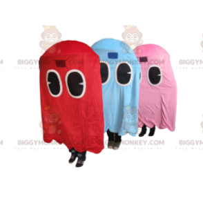 BIGGYMONKEY™ Mascot Costume Trio dos fantasmas de Pacman, o