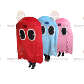 Trio kostýmů maskota maskota duchů z Pacmana slavné hry BIGGYMONKEY™ - Maskoti slavní lidé - BiggyMonkey.com