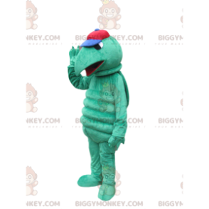 Στολή μασκότ Green Turtle BIGGYMONKEY™ με μυτερό ρύγχος και καπέλο - Μασκότ χελωνών - BIGGYMONKEY_014392 - BiggyMonkey.com