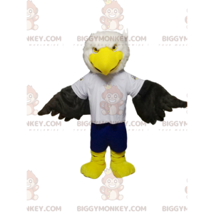 Witte en zwarte steenarend BIGGYMONKEY™ mascottekostuum met