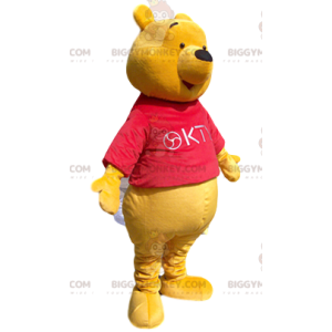 Winnie The Pooh BIGGYMONKEY™ Mascot Costume With Red Jersey -