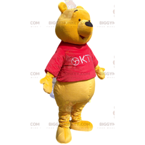 Στολή μασκότ Winnie The Pooh BIGGYMONKEY™ με κόκκινη φανέλα -