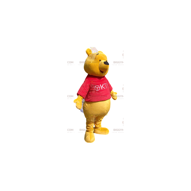 Nalle Puh BIGGYMONKEY™ maskotdräkt med röd tröja - BiggyMonkey Nalle Puh BIGGYMONKEY™ maskotdräkt med röd tröja - BiggyMonkey