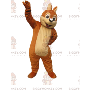 Very Enthusiastic Brown Squirrel BIGGYMONKEY™ Mascot Costume –