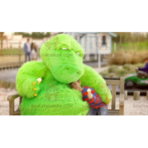 Green Monster Dinosaur Dragon BIGGYMONKEY™ Mascottekostuum -