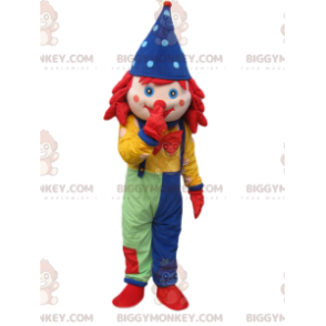 Traje de mascote de palhaço BIGGYMONKEY™ com macacão e chapéu