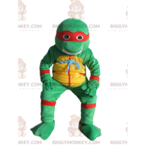 Crouching Leonardo BIGGYMONKEY™ Mascot Costume, Teenage Mutant