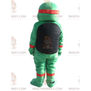 Hockender Leonardo BIGGYMONKEY™ Maskottchenkostüm, Teenage Mutant Ninja Turtles